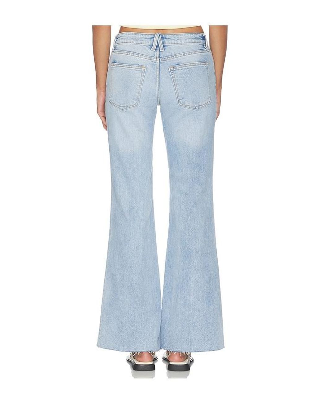 GOOD AMERICAN Blue Vintage Low Rise Relaxed Flare Jeans