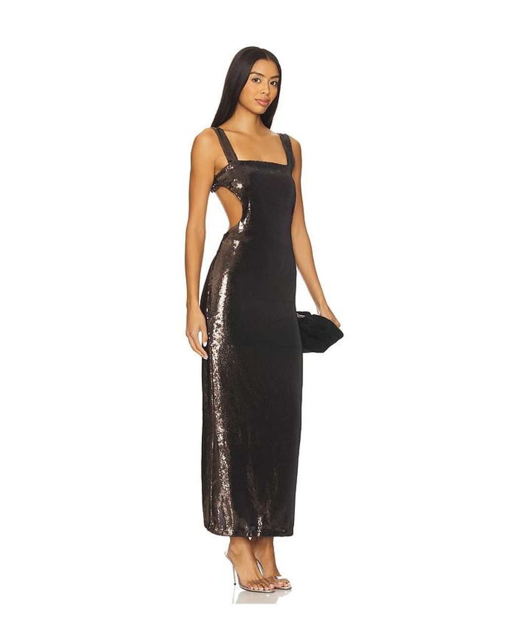 Kate Barton Black Hazel Cut-Out Maxi Dress