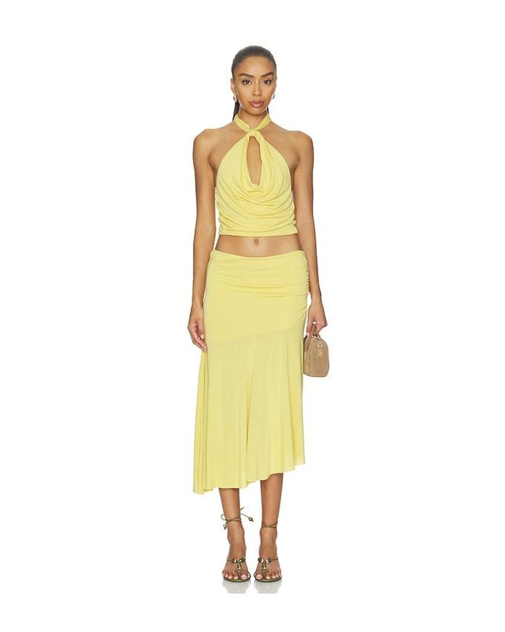 Nia Yellow Gioele Skirt