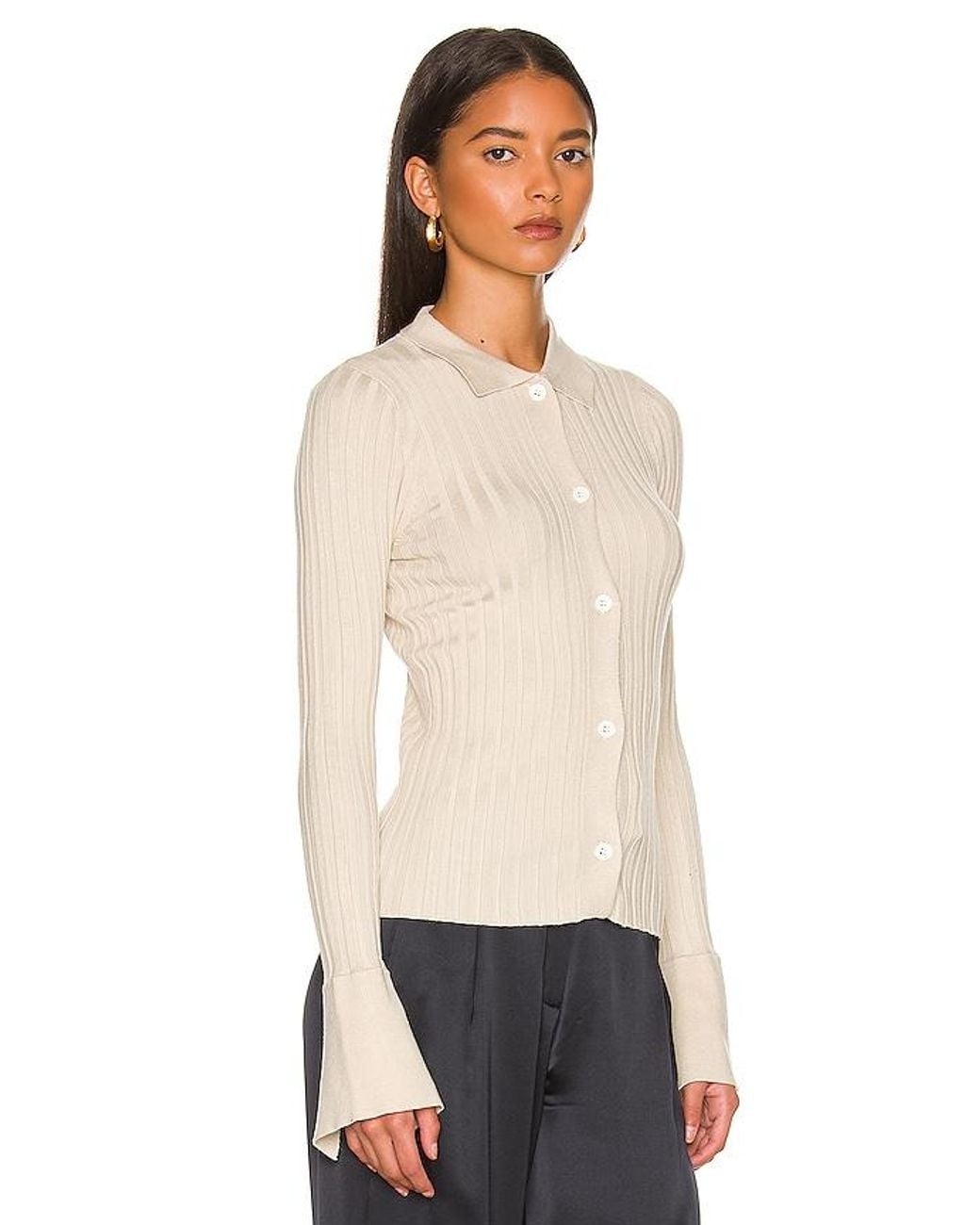 MORE TO COME Black Brandy Button Front Sweater