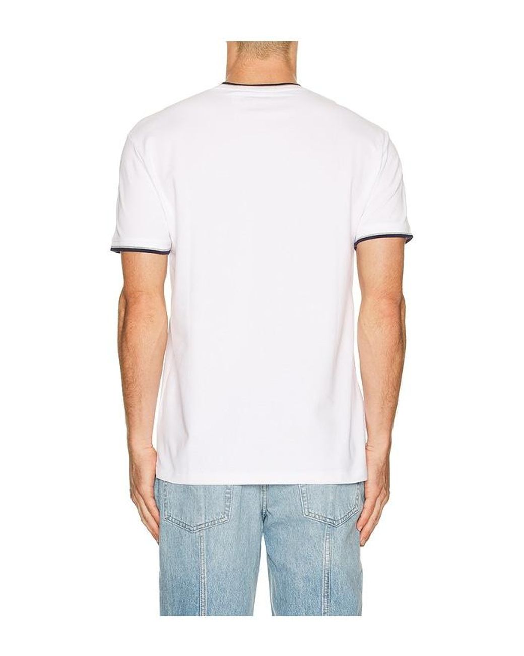 Polo Ralph Lauren White Short Sleeve Stretch Mesh Crewneck Tee W Tipping Collar for men