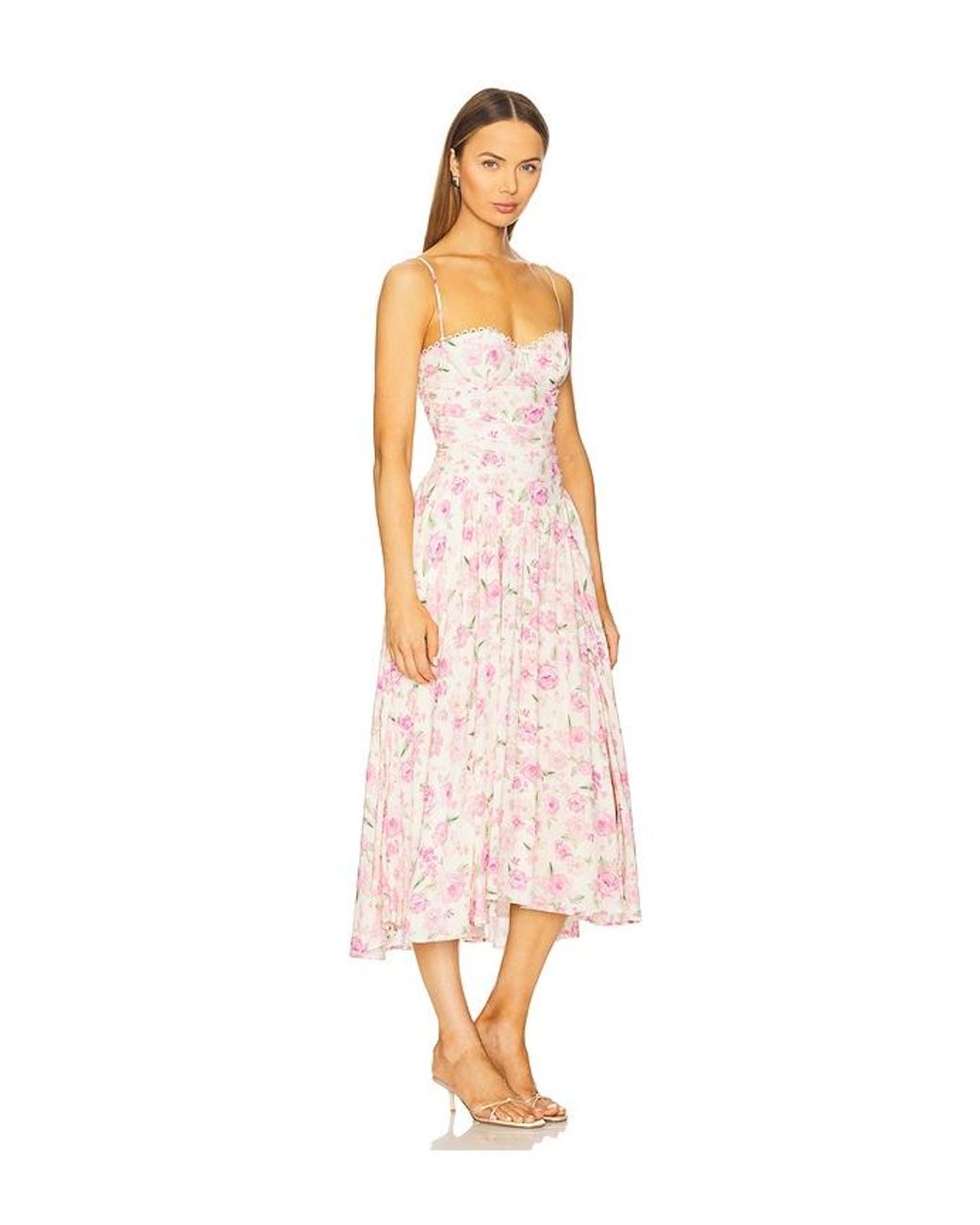 MAJORELLE White Priscilla Midi Dress