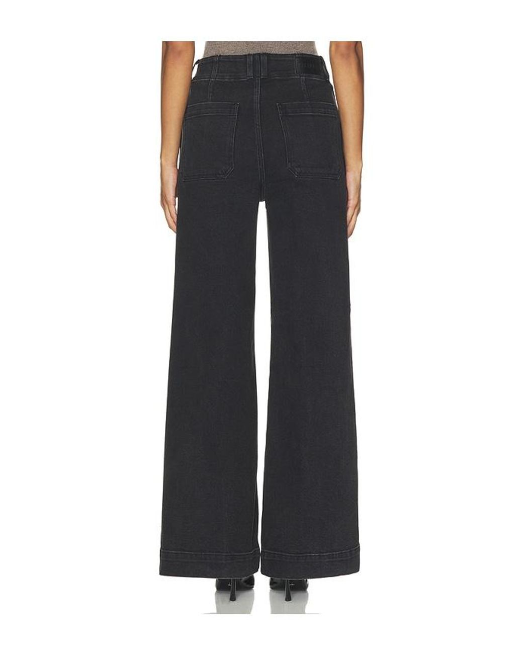 Pistola Black Lana Double Button Wide Leg Jeans