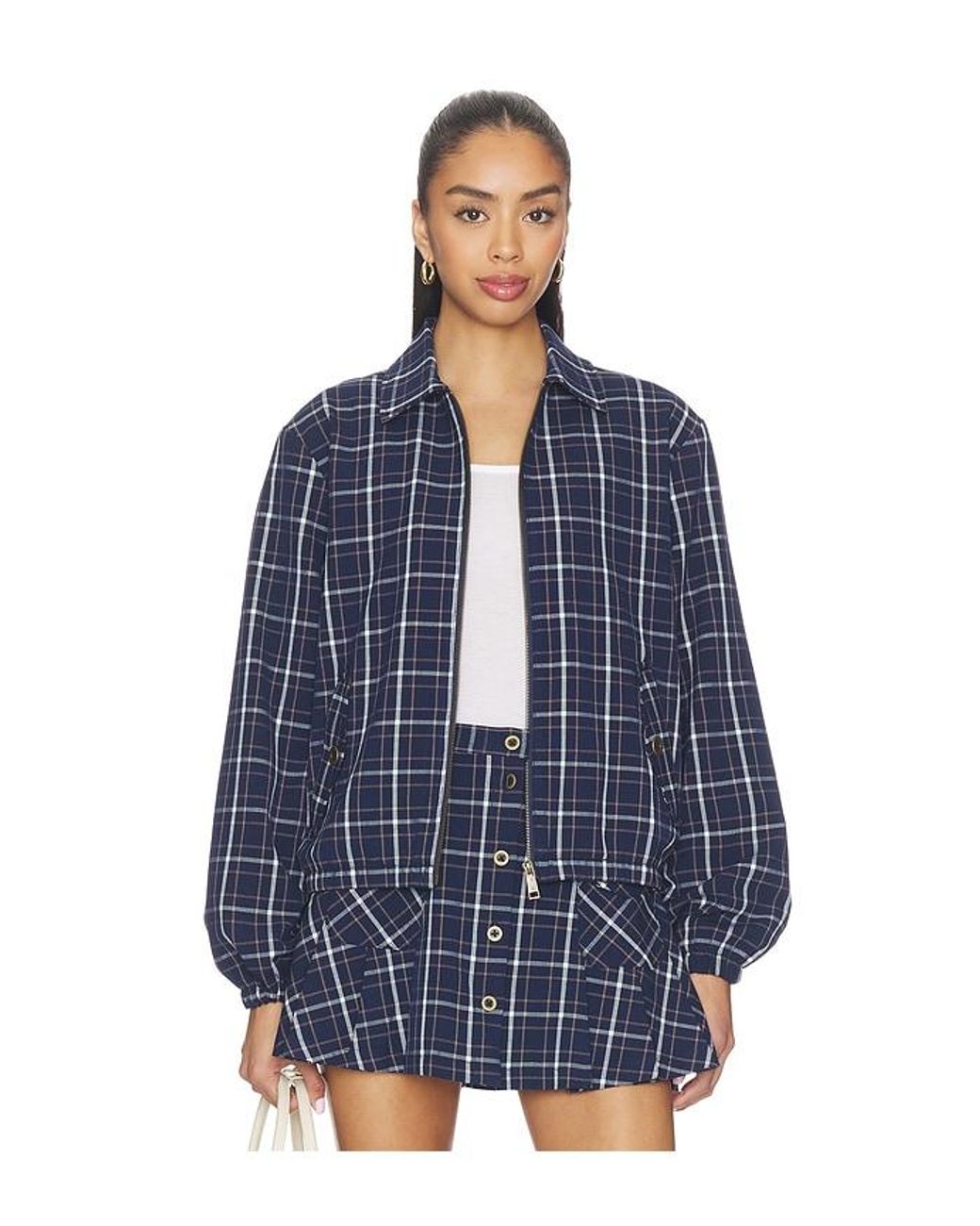 The Upside Blue Valencia Lexi Collared Jacket