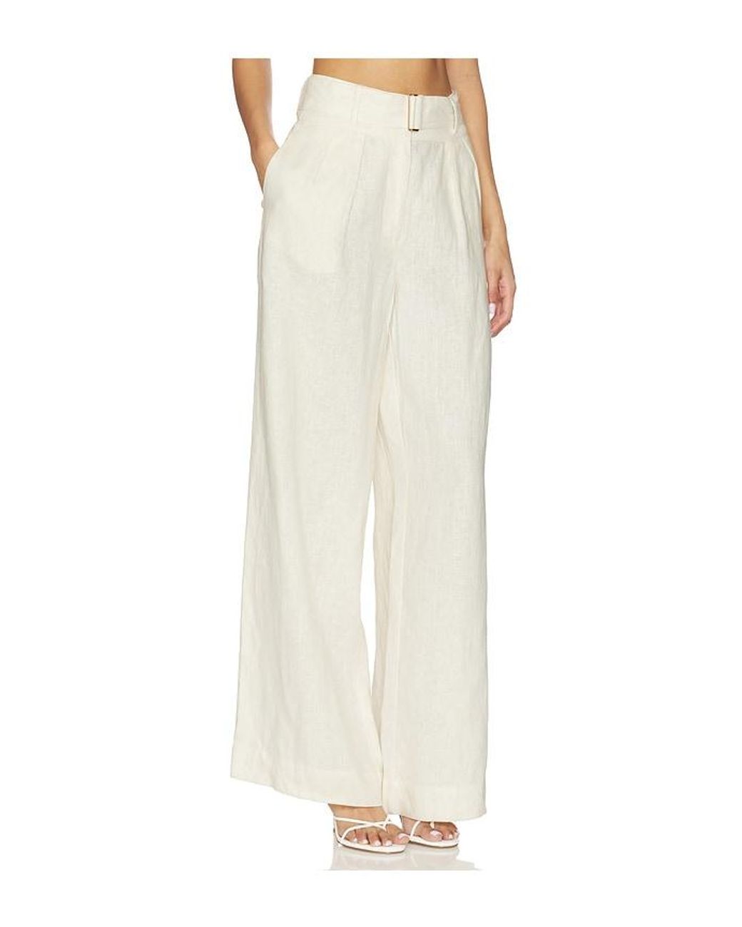 Hevron White Alina Pant