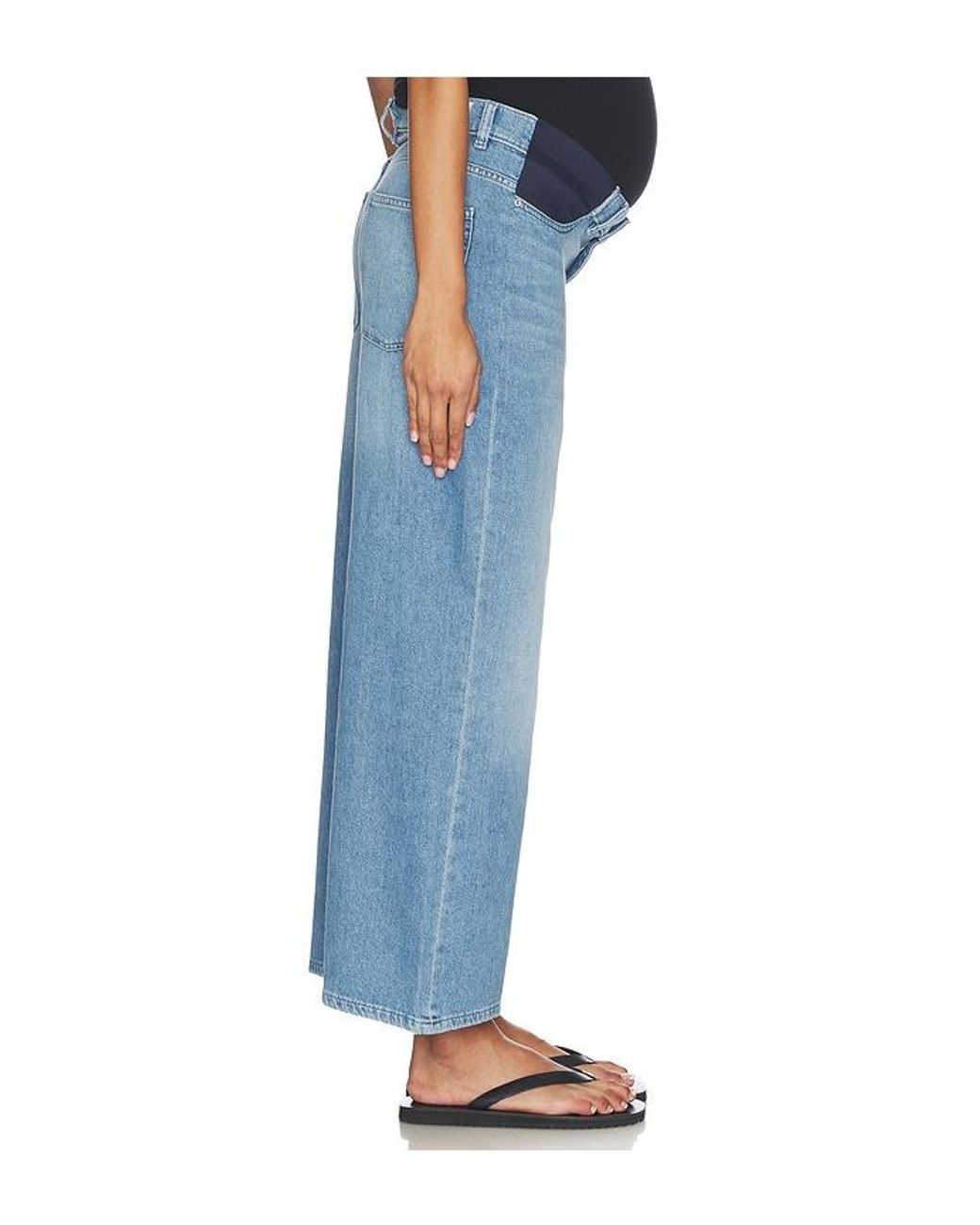 DL1961 Blue Hepburn Wide Leg Maternity Jeans