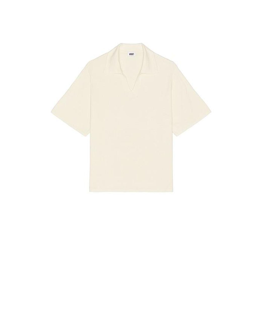 KROST White Crepe Knit Polo for men