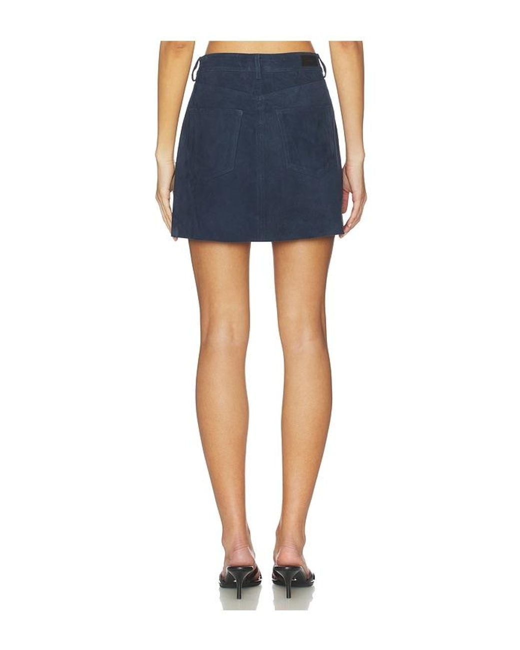 DL1961 Blue Alma Suede Skirt