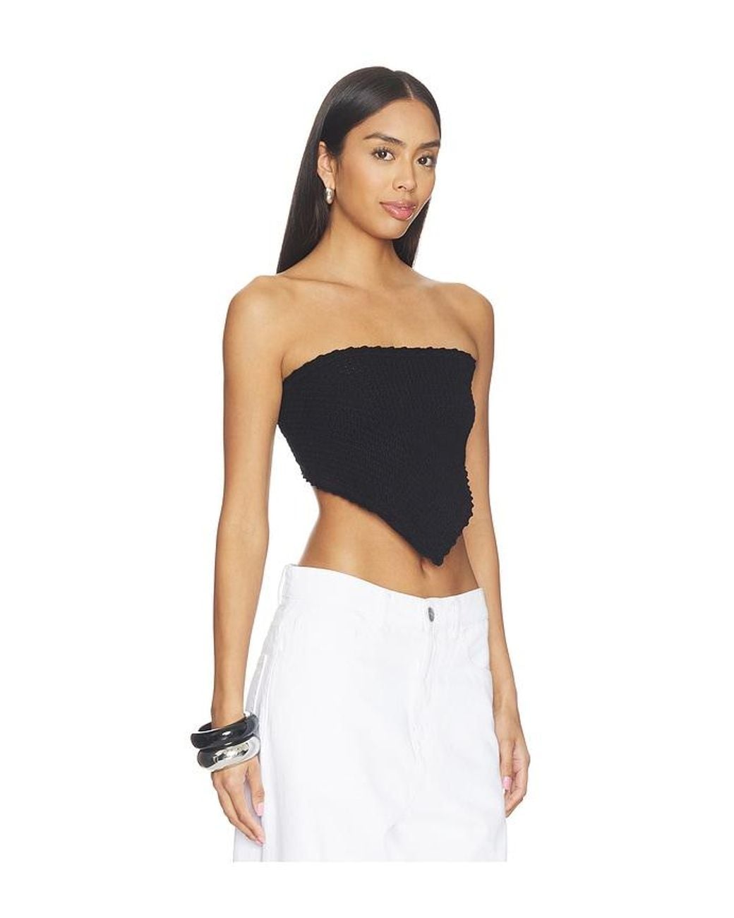 Lovers + Friends Black Artis Bandana Knit Top