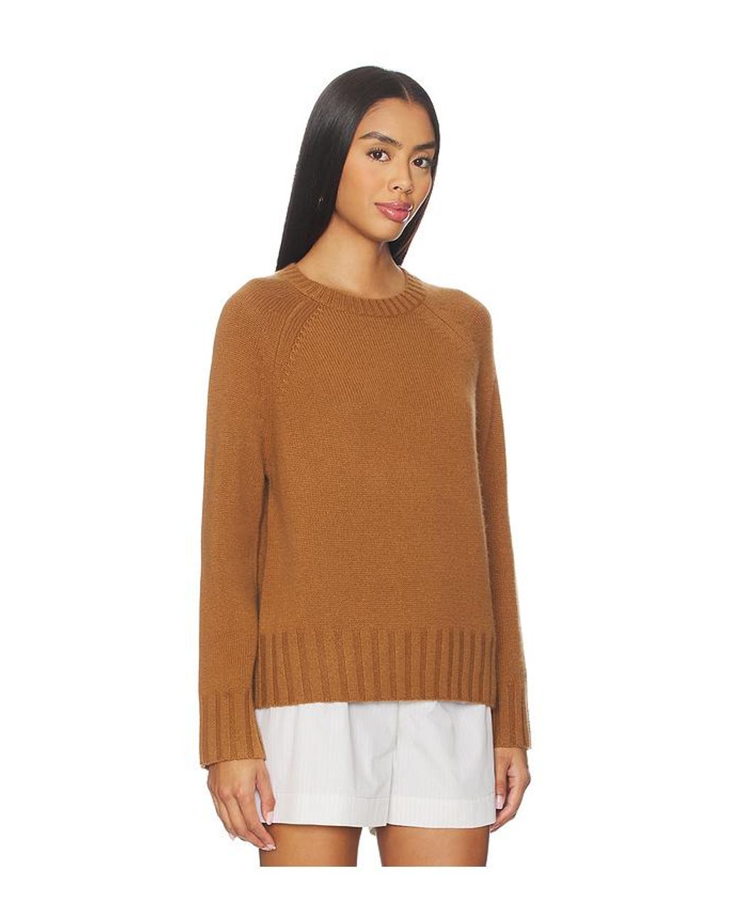 W. Cashmere Brown Gabby Crew Neck
