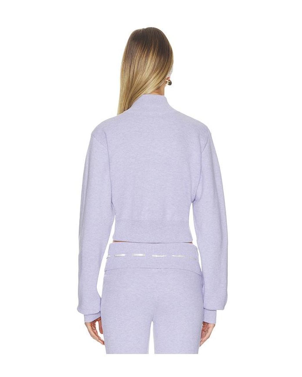 Amelie Teje Purple Gianna Zip Up Cardigan