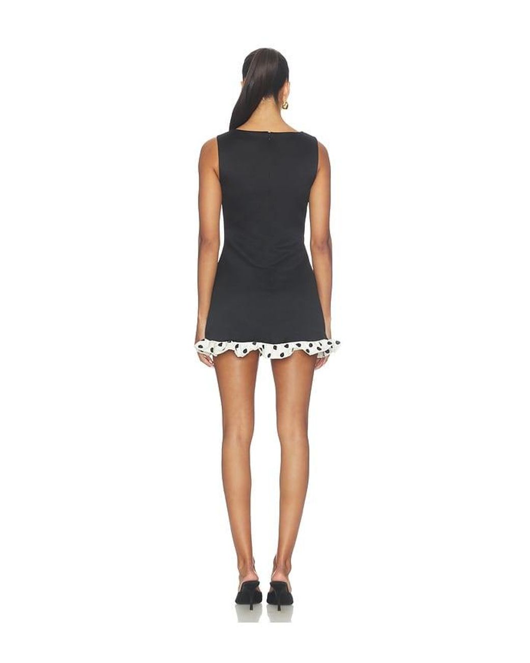 Tanner Fletcher Black Pippin Ruffle Mini Dress
