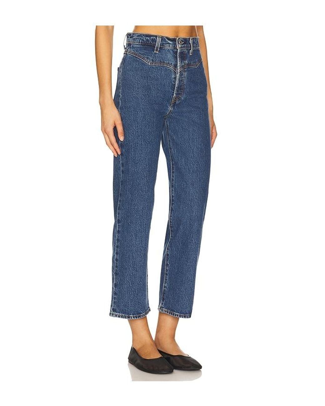 Levi's Blue Ribcage Western Yoke Jeans