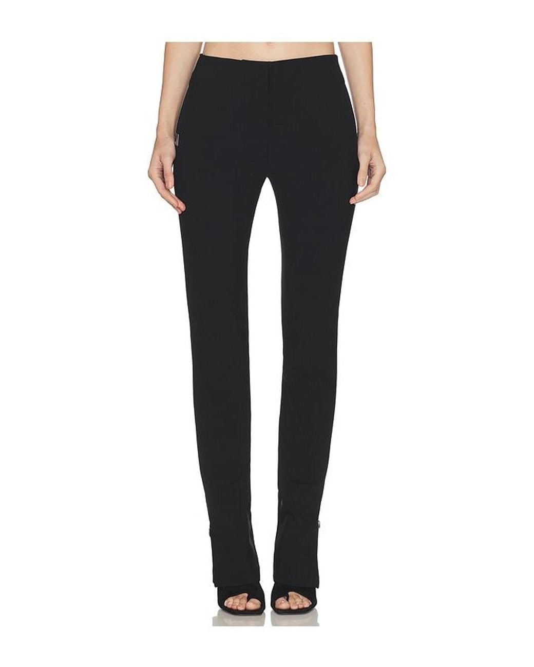 HAELO Black Brace Waist Slim Trouser