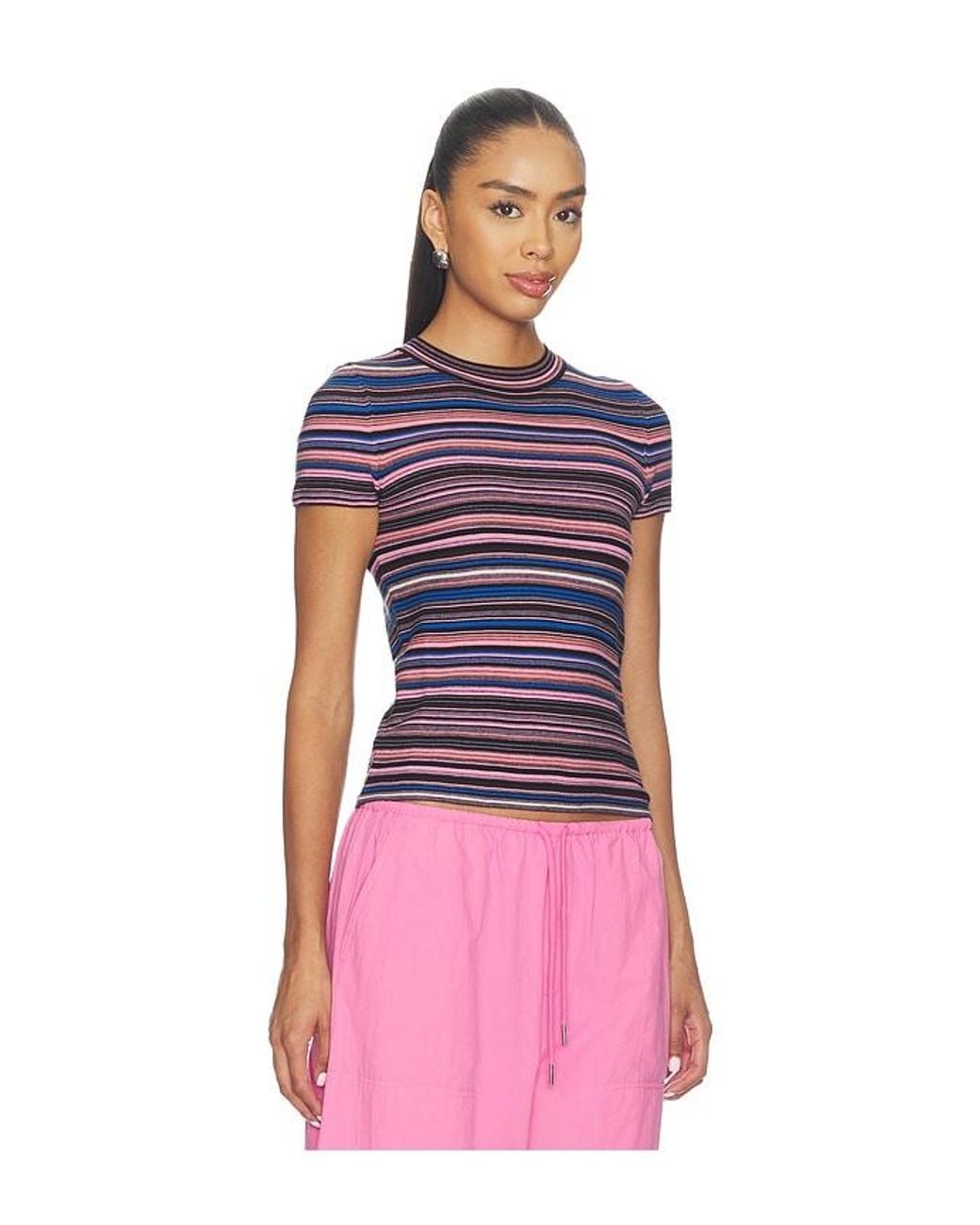 Pistola Purple Selene Short Sleeve Sweater Tee