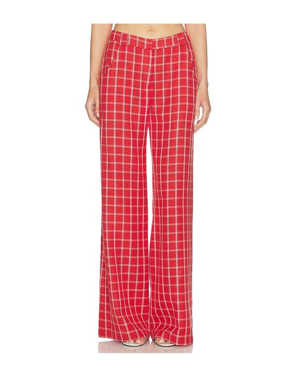 Amanda Uprichard Red Saddler Pants