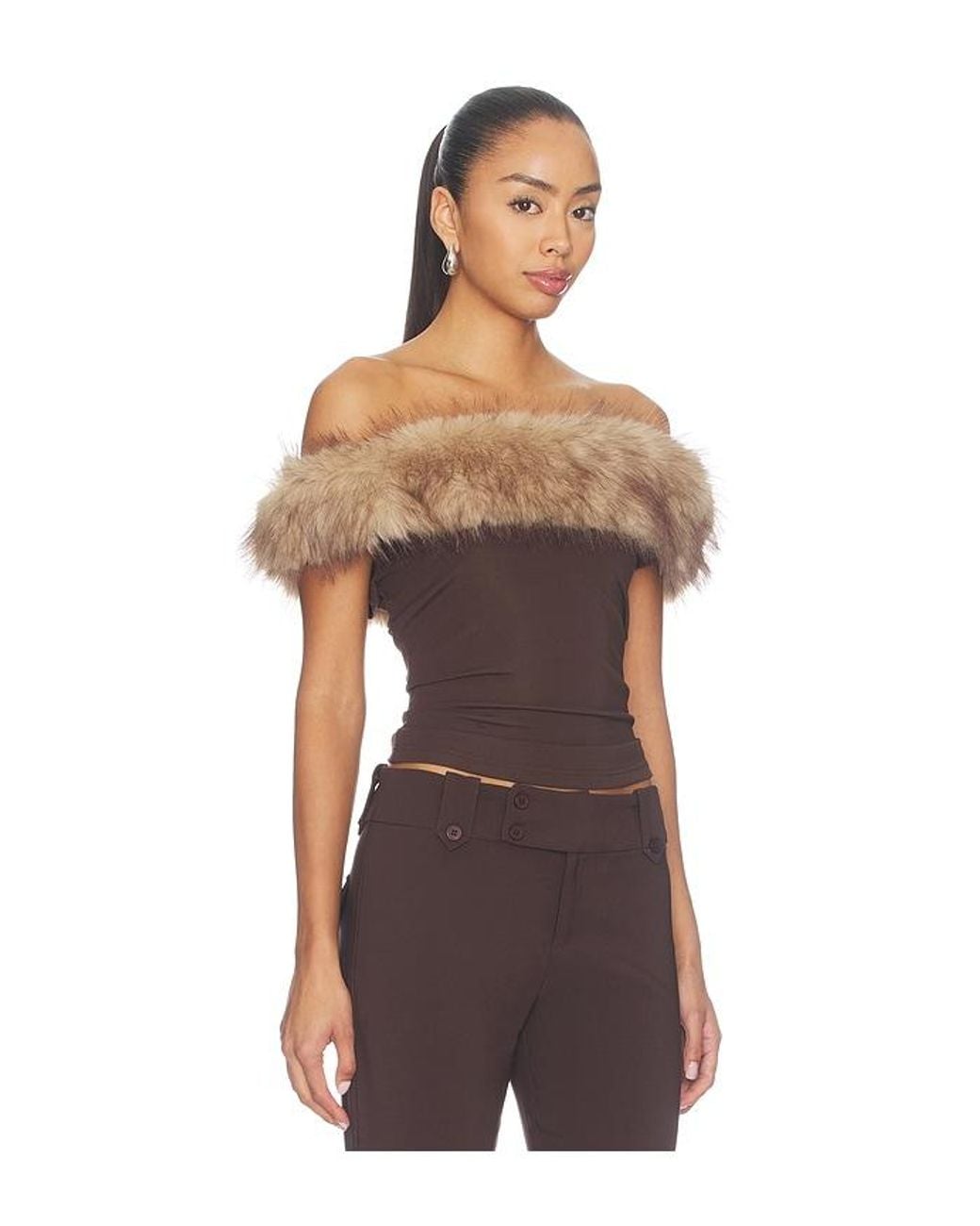 I.AM.GIA Brown Lora Top