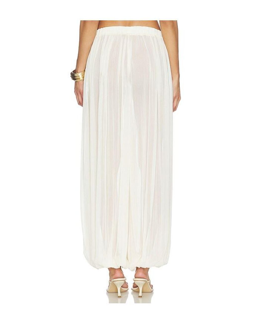 Bronx and Banco White Calia Chiffon Pant