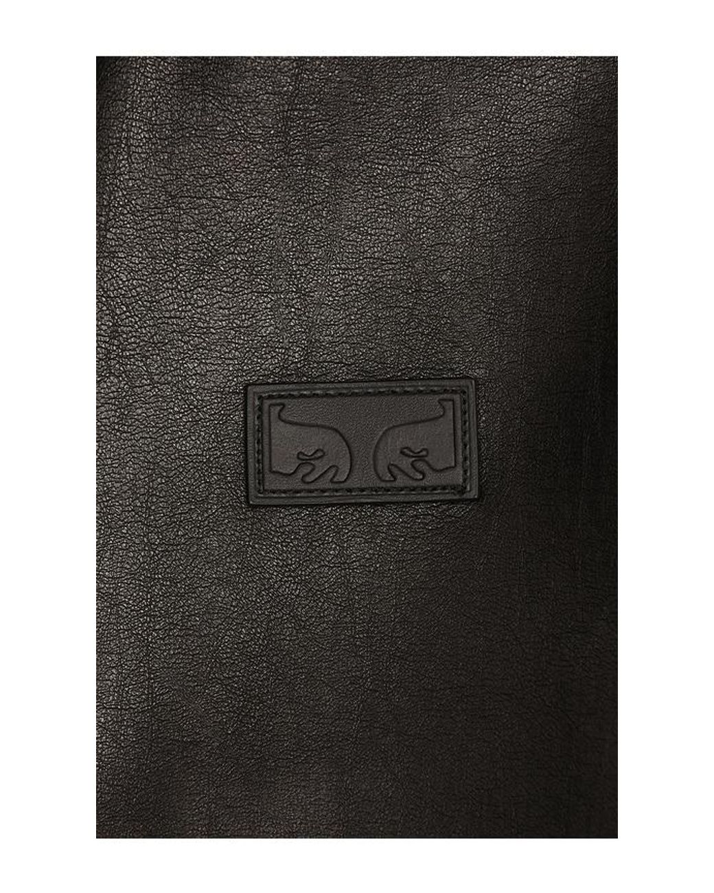 Obey Black Workman Pu Jacket for men