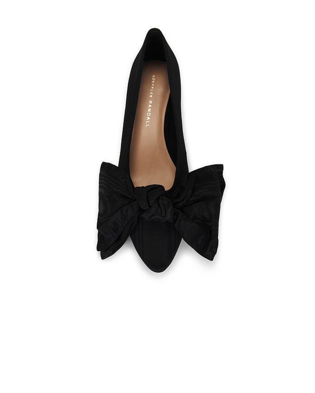 Loeffler Randall Black Noa Bow Flat