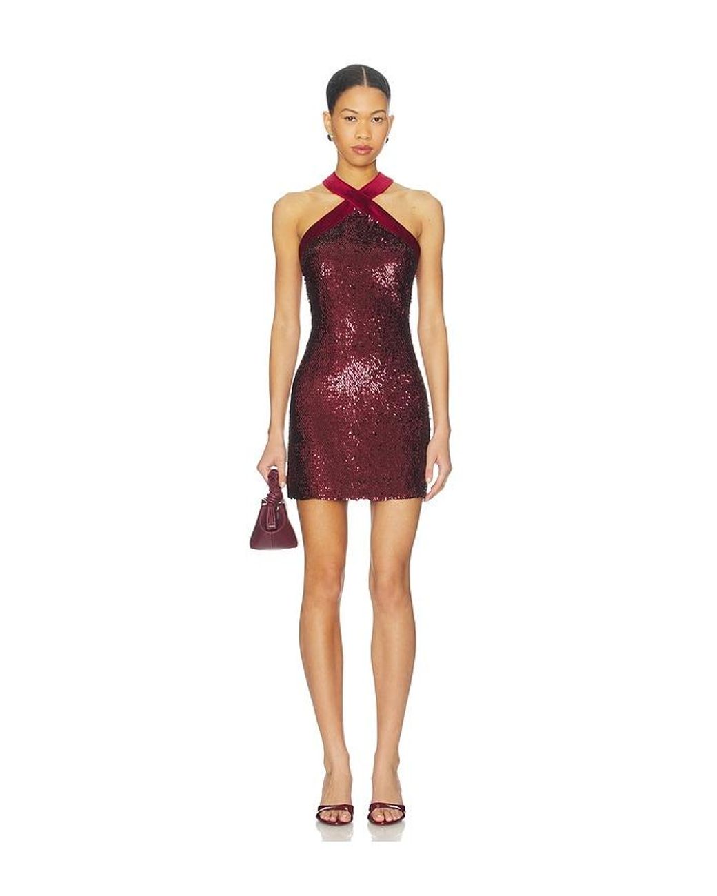 Jonathan Simkhai Red Isla Halter Neck Mini Dress
