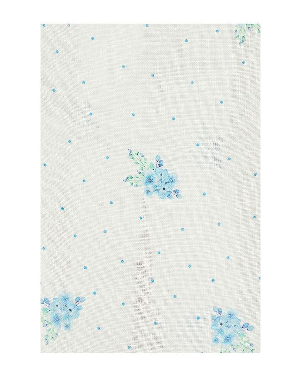 Sleeper White Brigitte Linen Midi Dress
