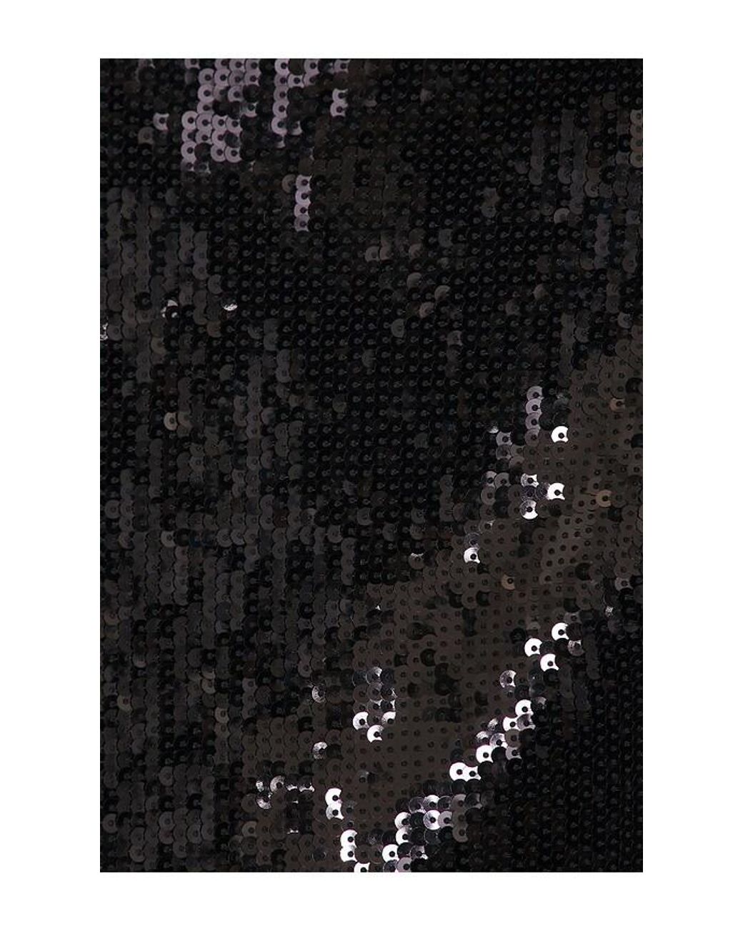 L'Agence Black Rogan Crop Sequin Long Sleeve Top