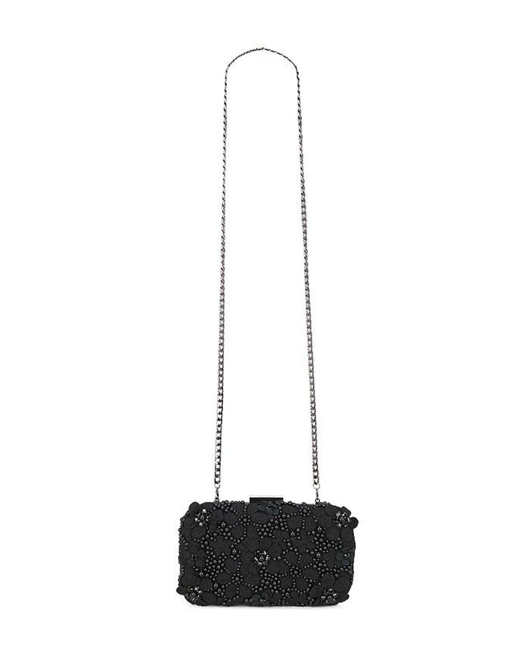 Olga Berg White Beth Encrusted Clutch