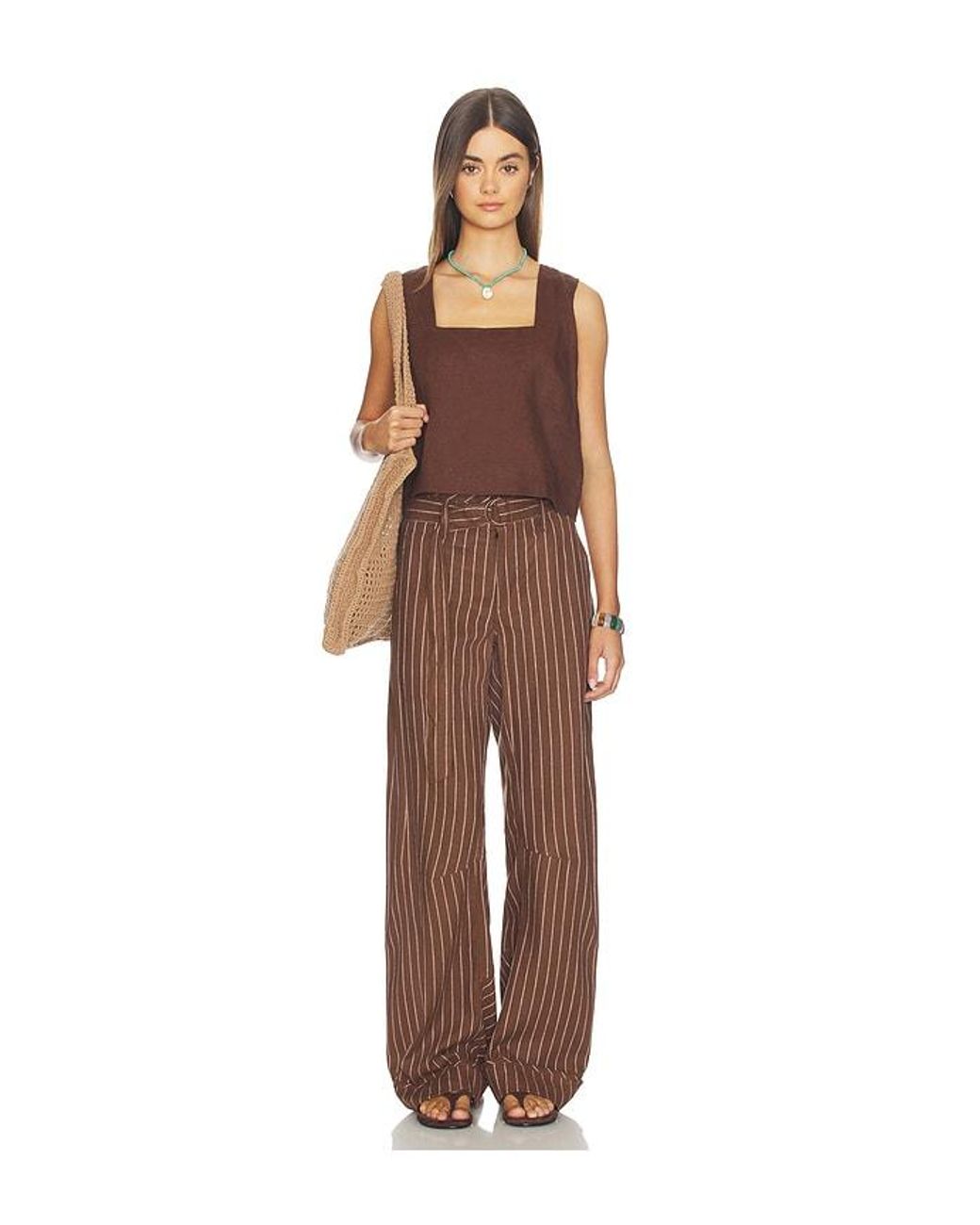 Free People Brown X Revolve Raise The Stakes Pant