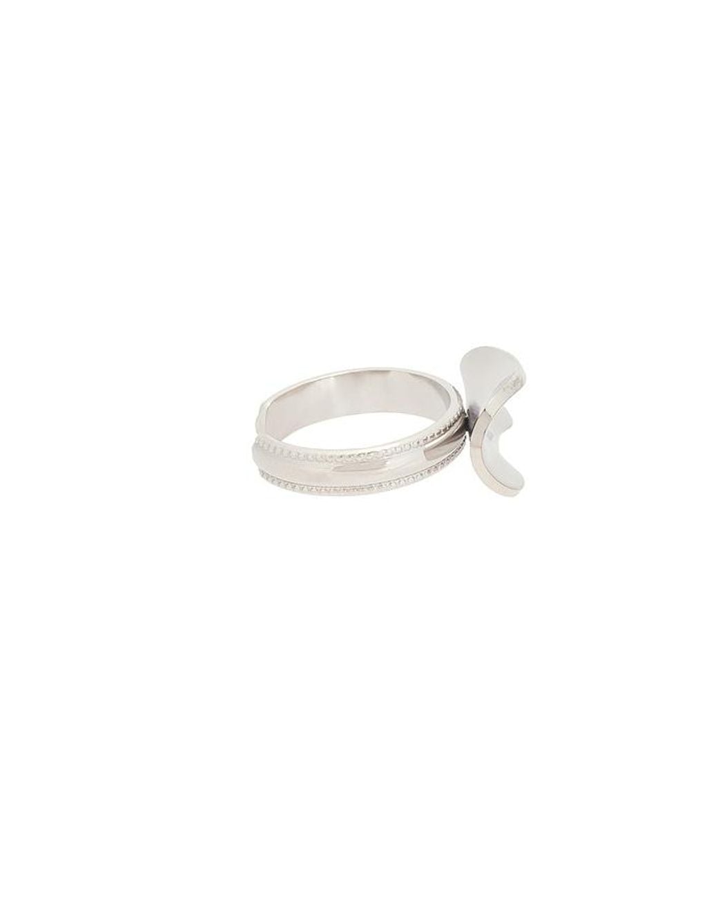 Casa Clara White Anya Assymetric Ring