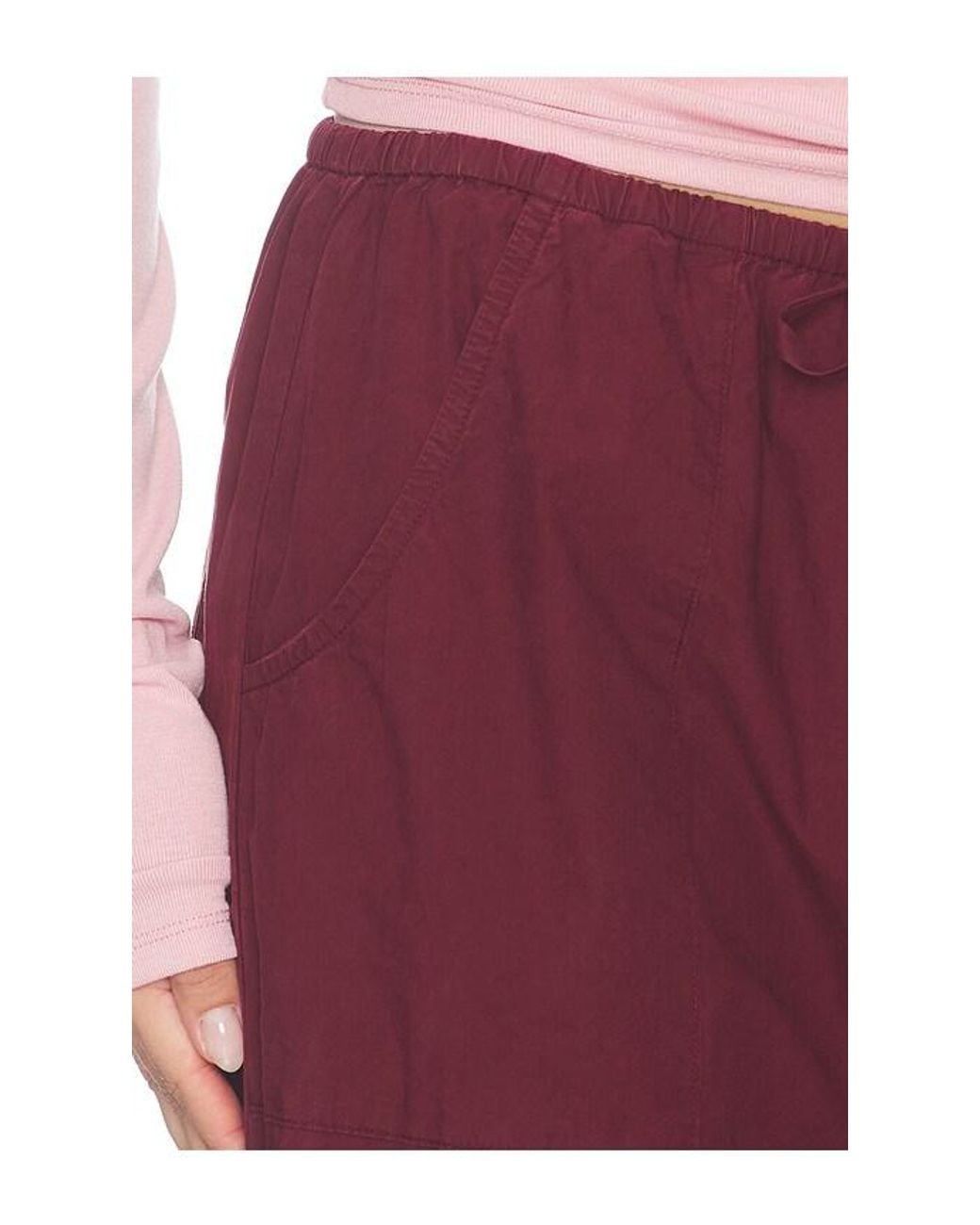 DONNI. Red The Pop Drawstring Cargo Pant