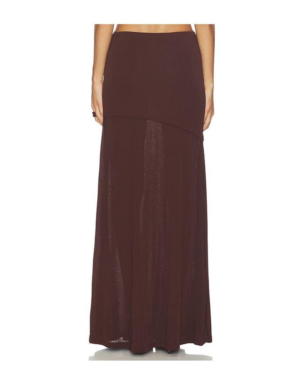 SNDY'S Brown Kalea Twist Maxi Skirt
