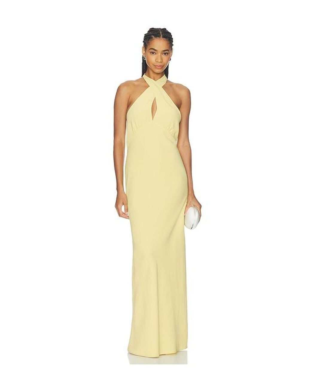 Amanda Uprichard Metallic Samara Maxi Dress
