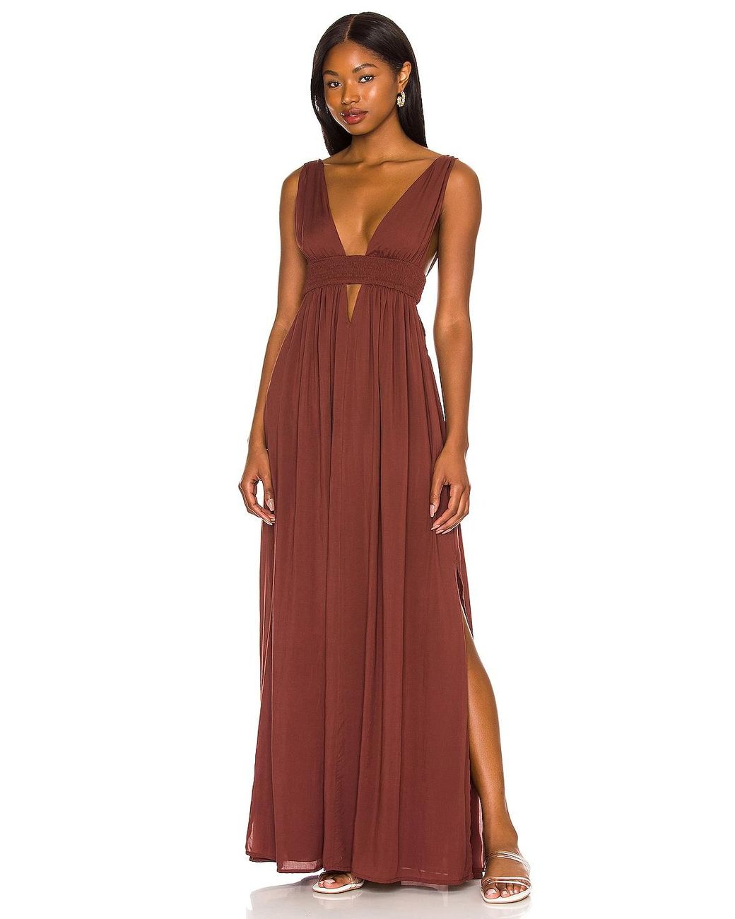 Indah Anjeli Maxi Dress in Pink | Lyst