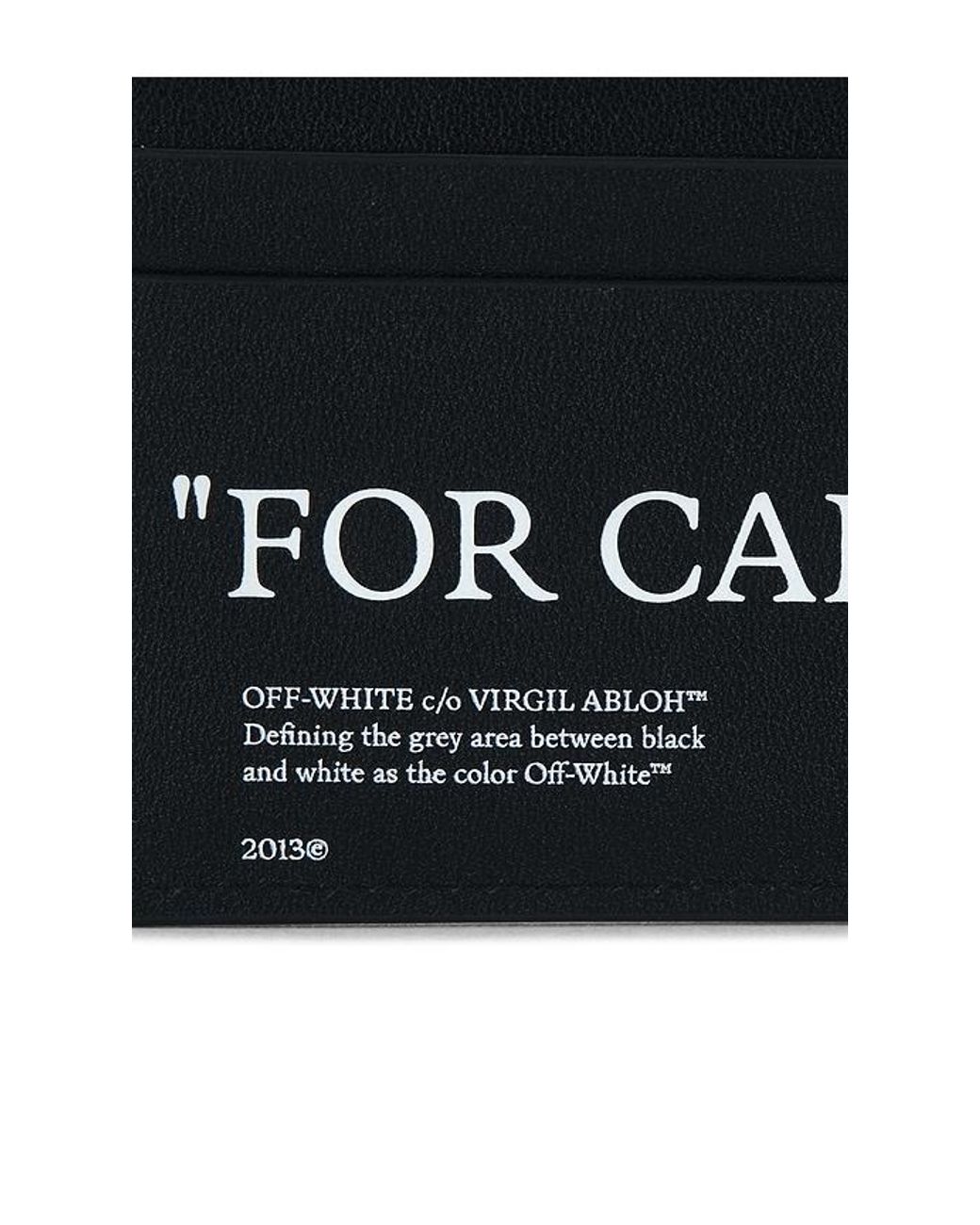 Off-White c/o Virgil Abloh Black Quote Card Case for men