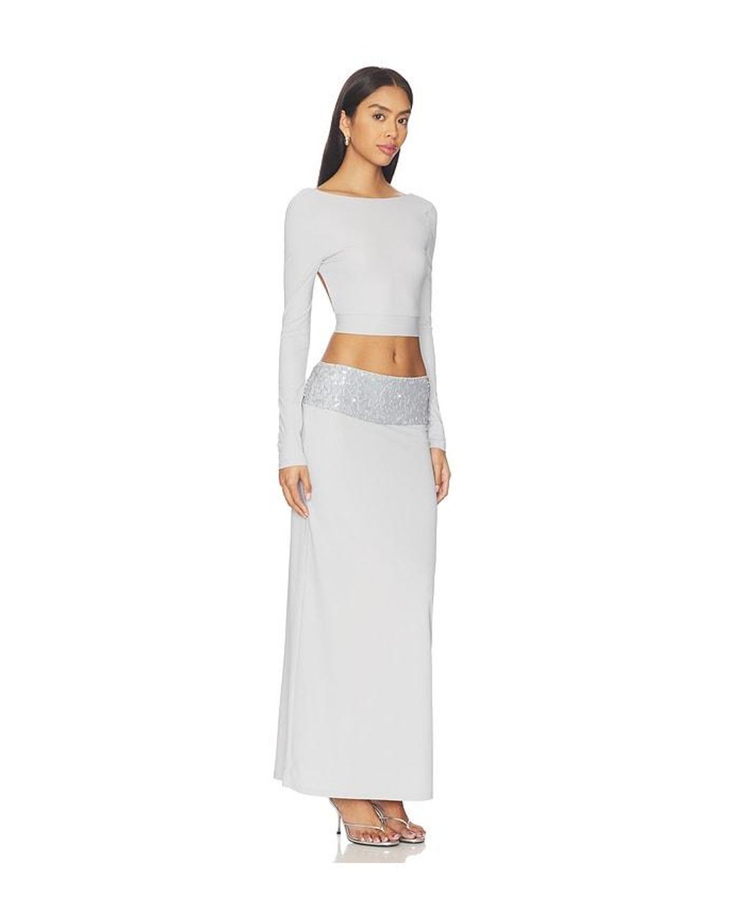 superdown White Yara Maxi Skirt Set