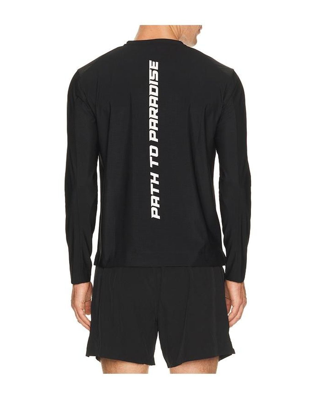 Paradise Zero Black Web Tech Long Sleeve Tee for men