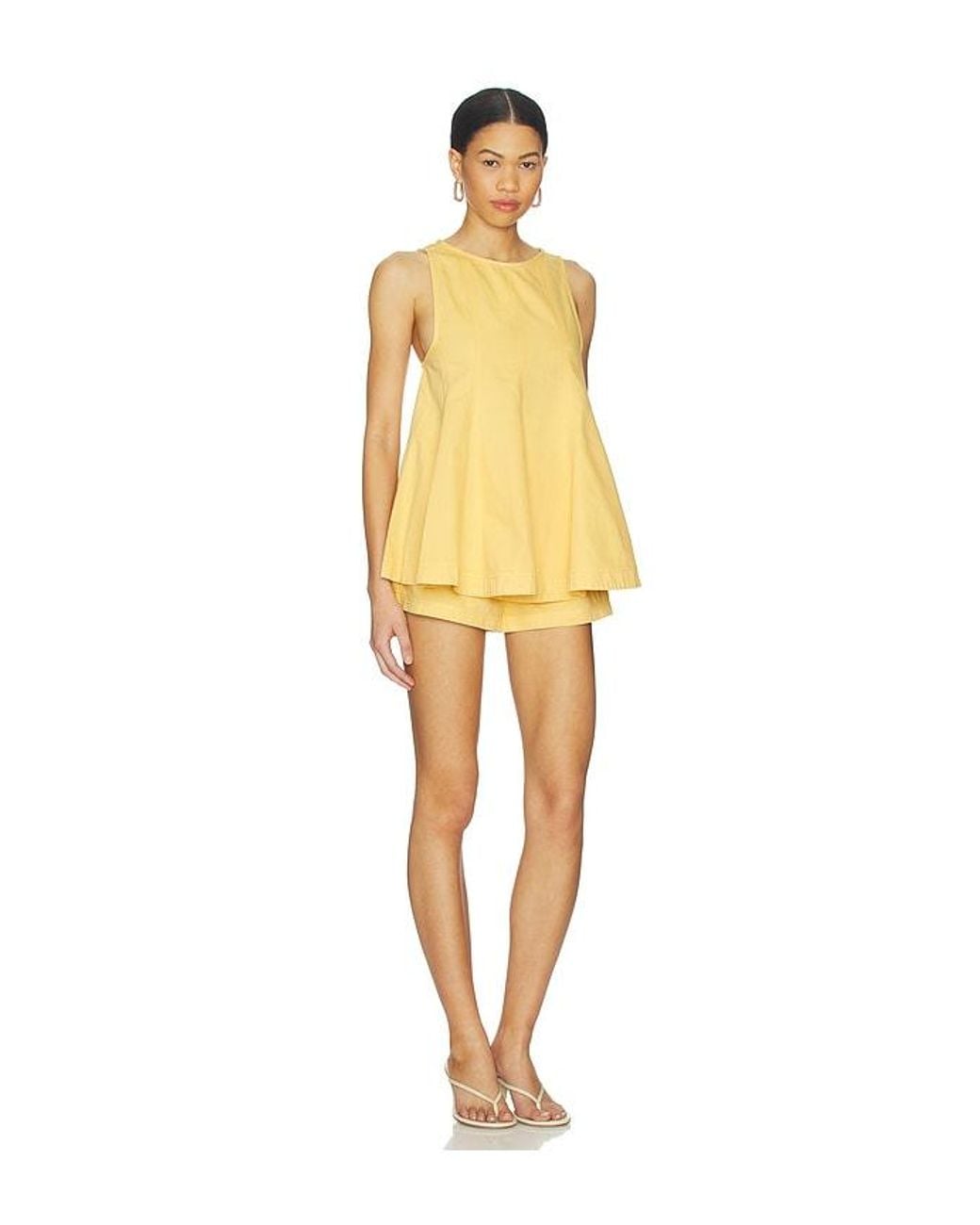 Free People Yellow Cassius Denim Set