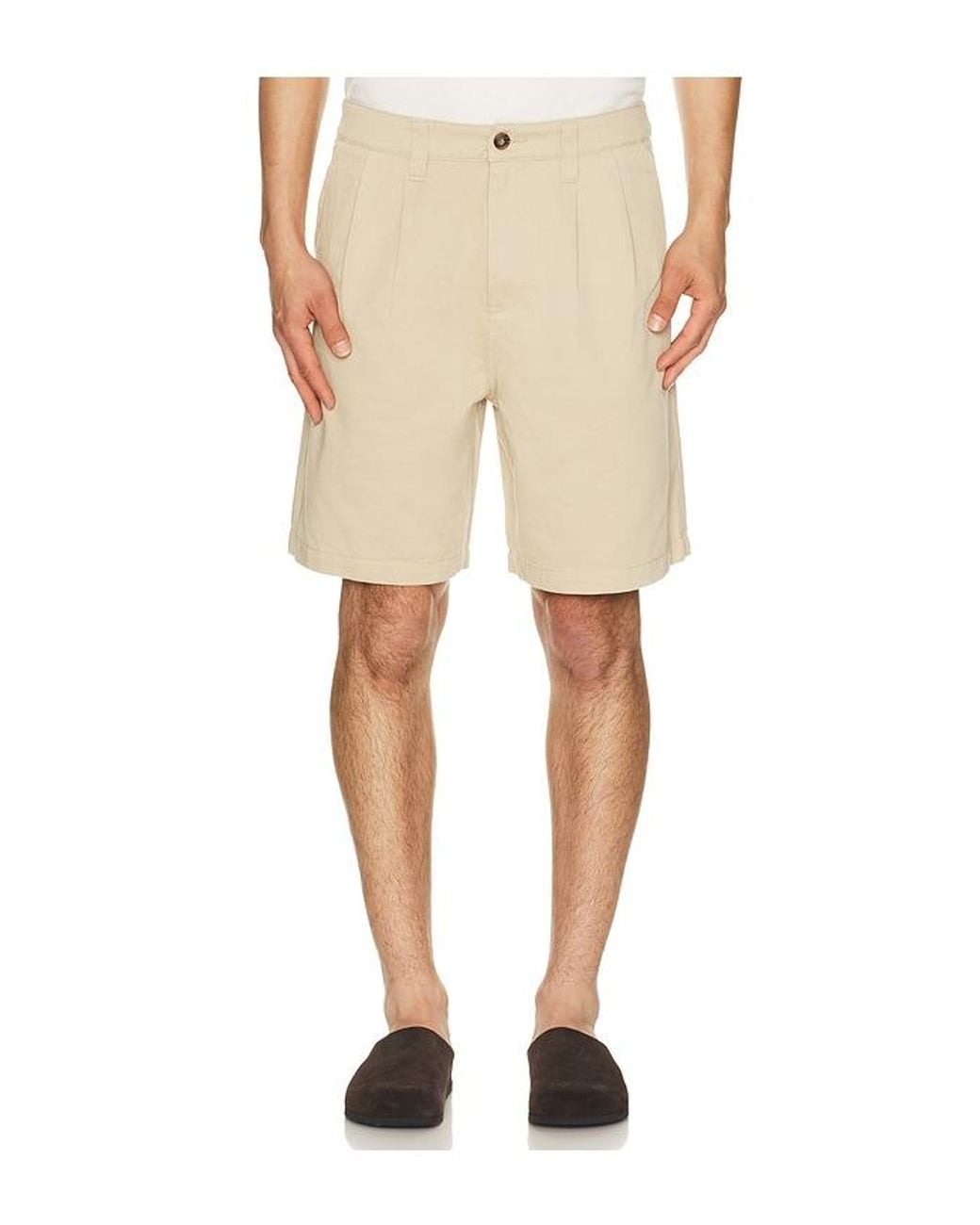Rhythm Natural Double Pleat Twill Short for men