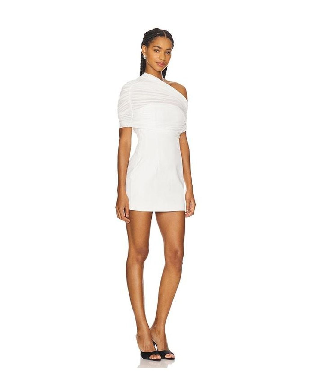 SER.O.YA White Selma Mini Crepe Dress