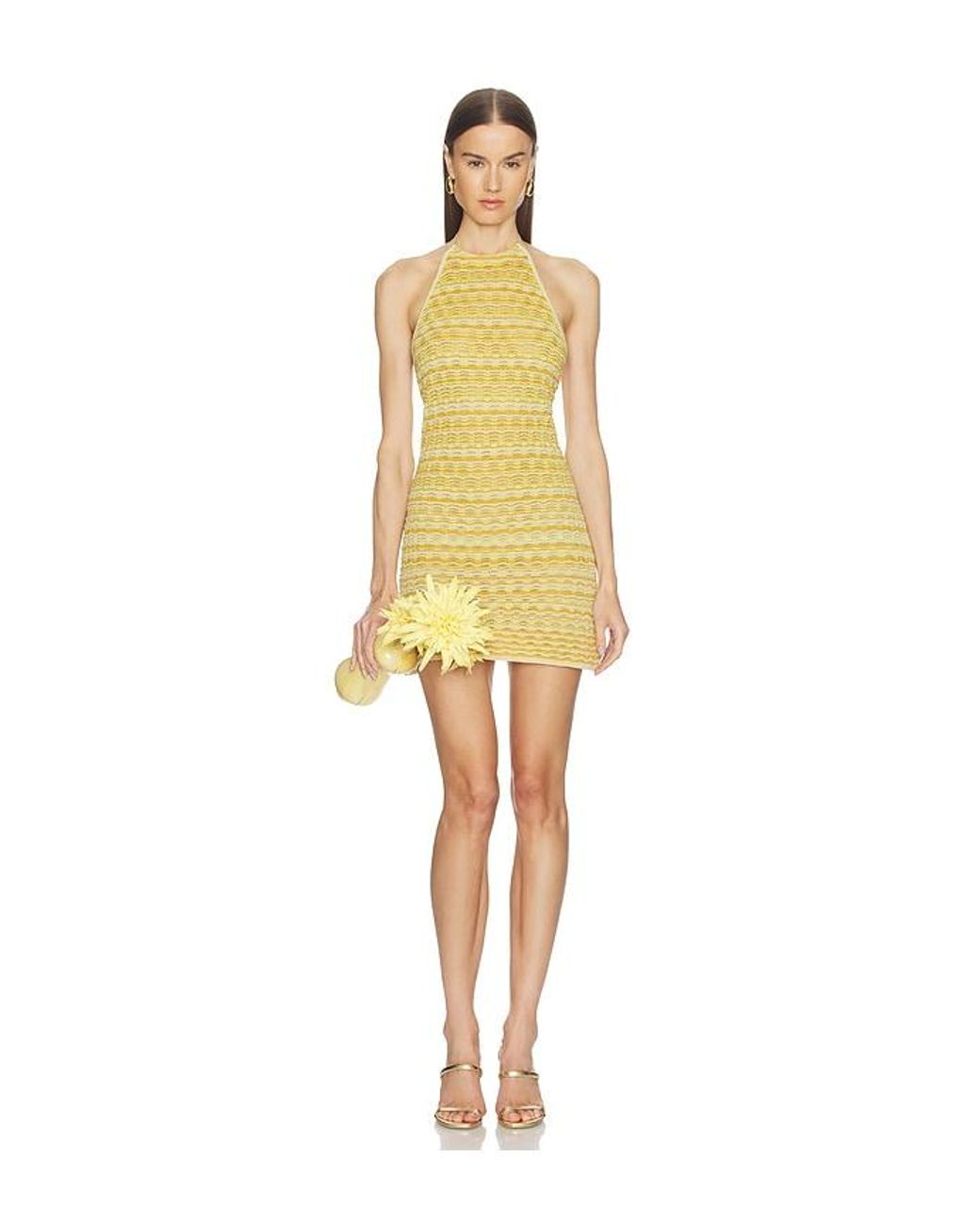 Cult Gaia Yellow Dee Dee Clutch