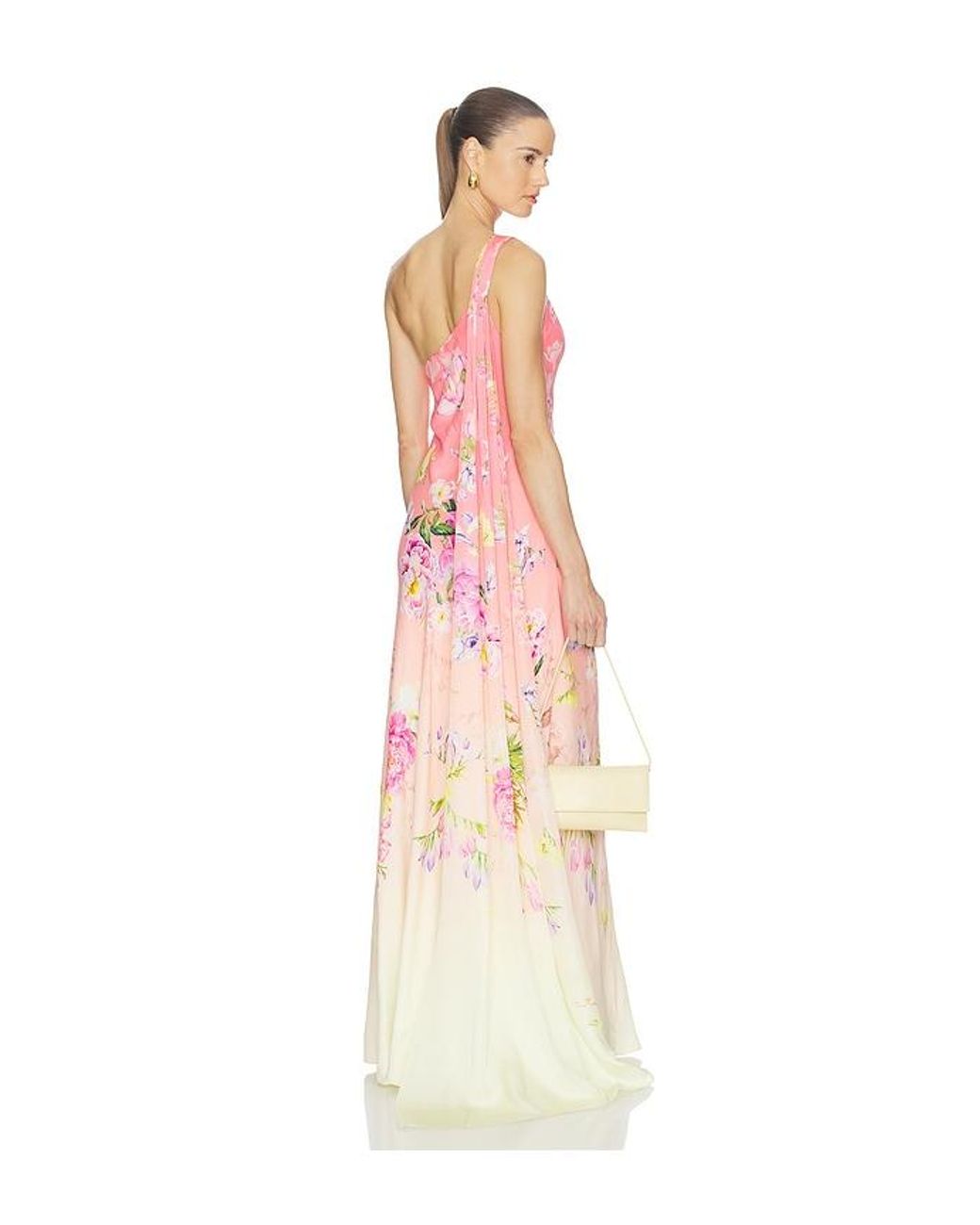 Hemant & Nandita Multicolor One Shoulder Sash Dress