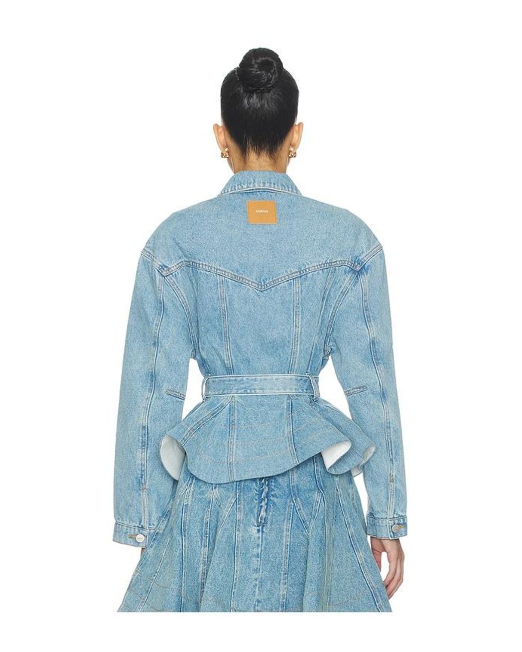 AKNVAS Blue Alex Peplum Denim Jacket
