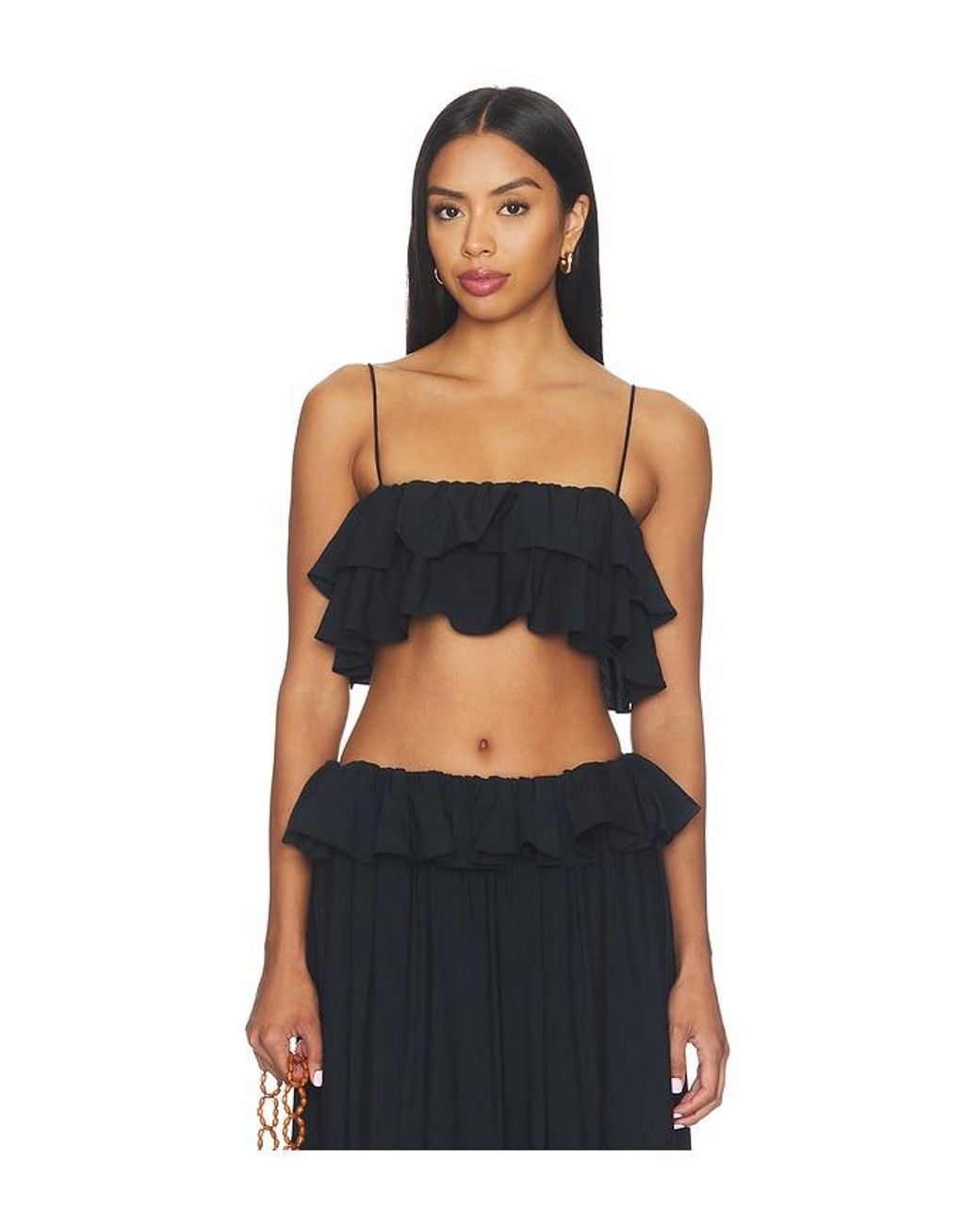 Lovers + Friends Black Hollis Crop Top