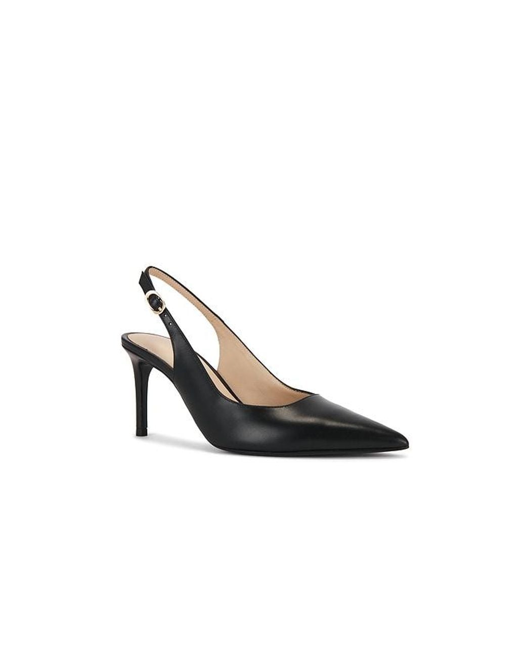 Stuart Weitzman Black Stuart Power Slingback 75 Pump