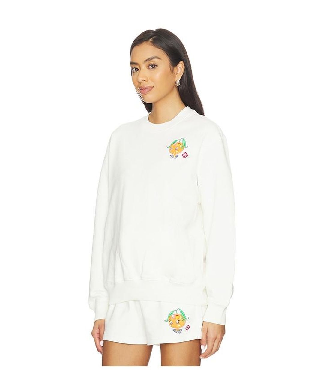 Casablanca White Mascot Patch Sweatshirt