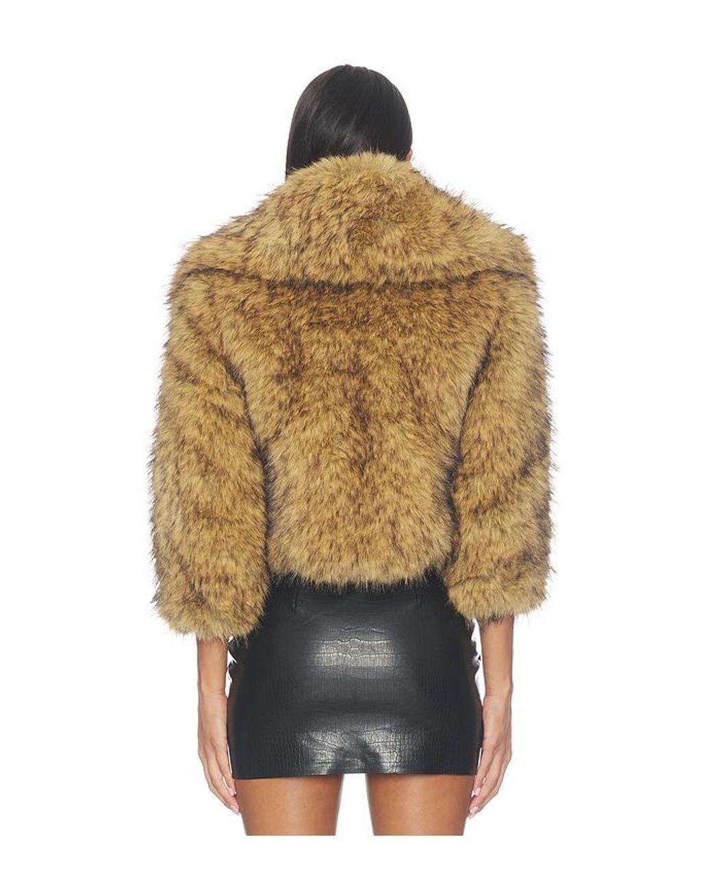 Kim Shui Blue Georgia Faux Fur Moon Jacket