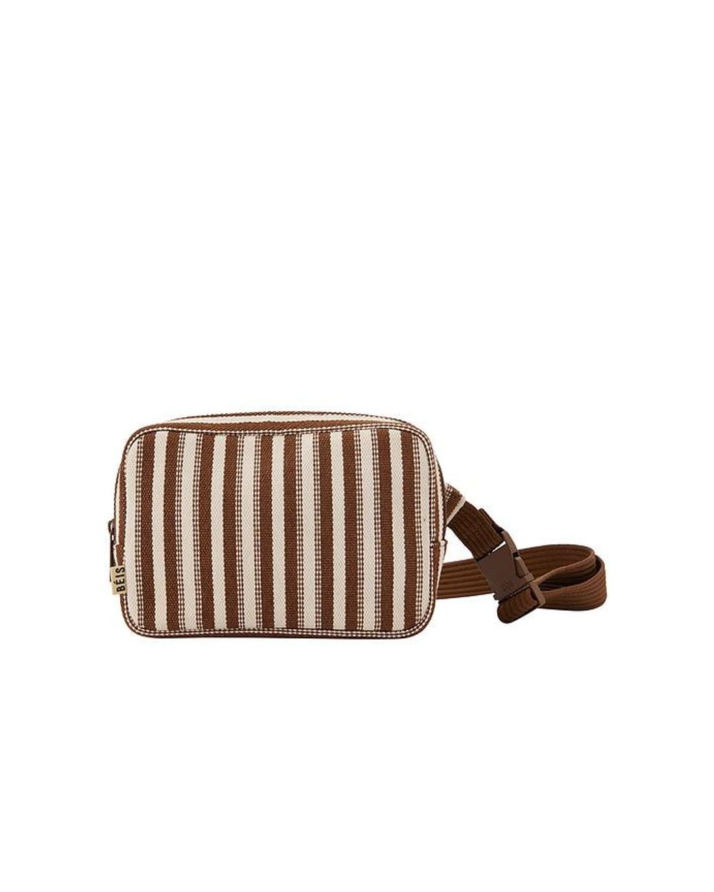 BEIS Brown The Summer Stripe Belt Bag