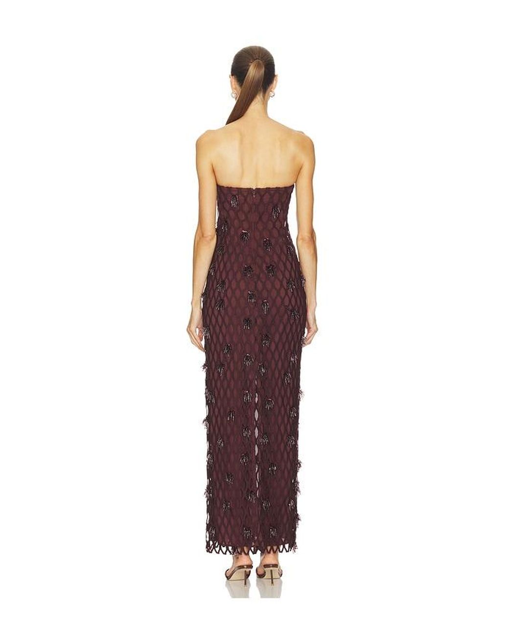 Jonathan Simkhai Purple Iridessa Bustier Gown