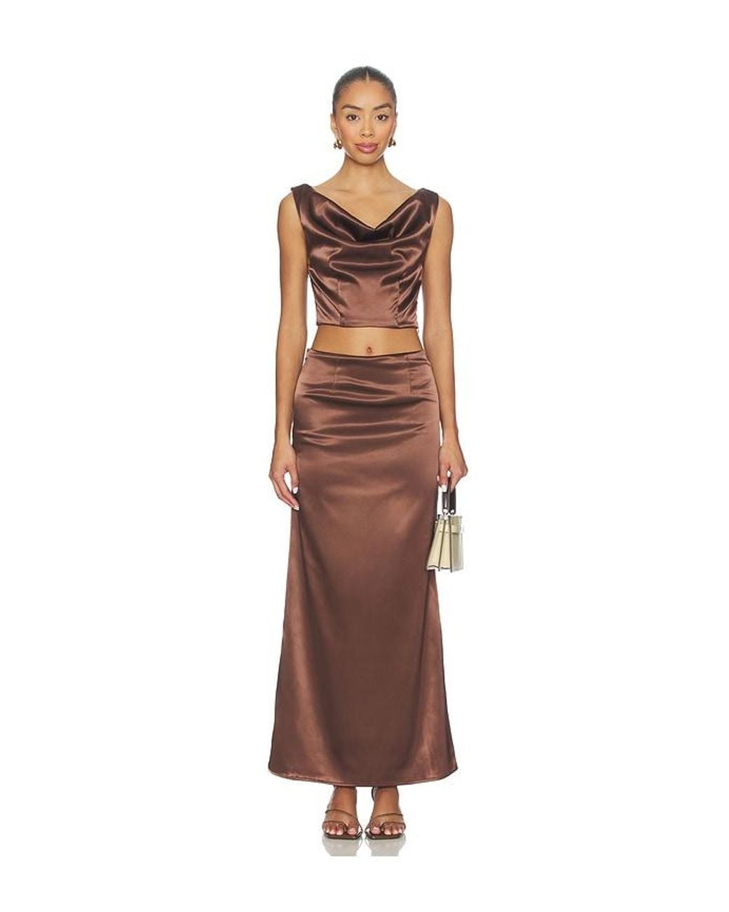 ALL THE WAYS Brown Mela Skirt